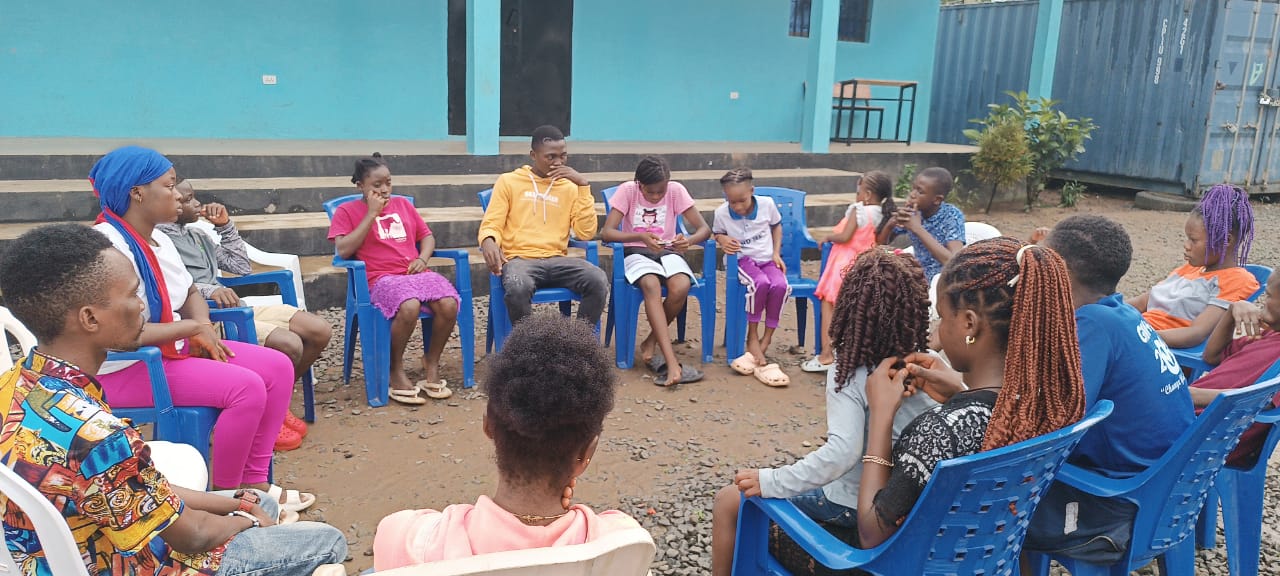 Youth club gathering